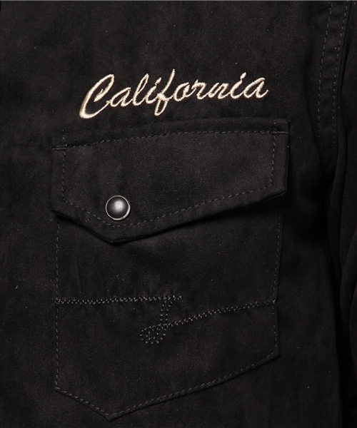 JACKROSE（ジャックローズ）の「フェイクスウェードWTシャツ（シャツ/ブラウス・メンズ・キャメル/ブラック・M/L/XL）」の4枚目の写真