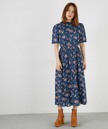 MOUSSY | BAND COLLAR FLOWER OP(ワンピース)