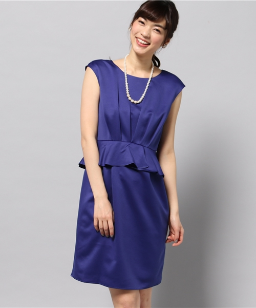 Laboratory Work ラボラトリーワーク の ペプラムサテンドレス Apres Jour 結婚式 ワンピース ドレス Wear