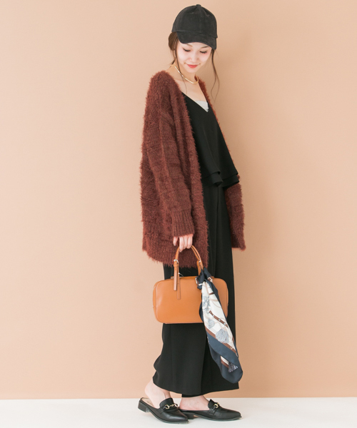 URBAN RESEARCH（アーバンリサーチ）の「UR フェザーヤーンカーディガン（カーディガン/ボレロ・レディース・ブラウン/グレー/ベージュ・FREE）」の8枚目の写真