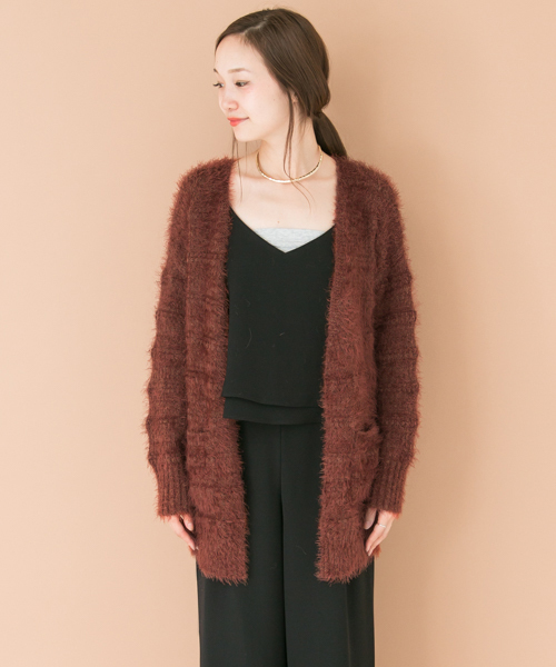 URBAN RESEARCH（アーバンリサーチ）の「UR フェザーヤーンカーディガン（カーディガン/ボレロ・レディース・ブラウン/グレー/ベージュ・FREE）」の16枚目の写真