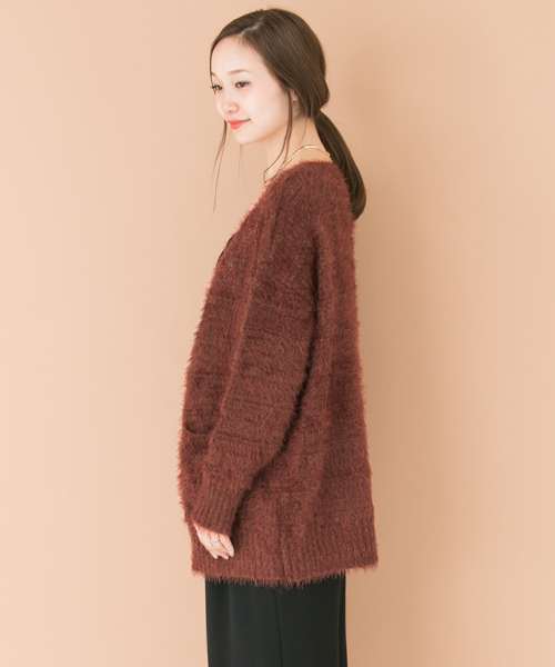 URBAN RESEARCH（アーバンリサーチ）の「UR フェザーヤーンカーディガン（カーディガン/ボレロ・レディース・ブラウン/グレー/ベージュ・FREE）」の17枚目の写真