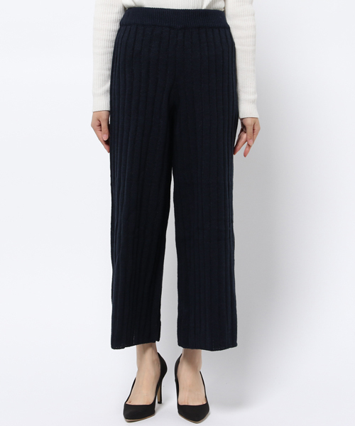 Re:EDIT（リエディ）の「[リエディ]太リブニットワイドパンツ/ボトムス/パンツ/ワイドパンツ・ガウチョパンツ（その他パンツ・レディース・ネイビー/ブラック/カーキ/ワイン/ブラウン/レンガ・MEDIUM）」の7枚目の写真