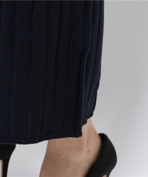 Re:EDIT（リエディ）の「[リエディ]太リブニットワイドパンツ/ボトムス/パンツ/ワイドパンツ・ガウチョパンツ（その他パンツ・レディース・ネイビー/ブラック/カーキ/ワイン/ブラウン/レンガ・MEDIUM）」の12枚目の写真