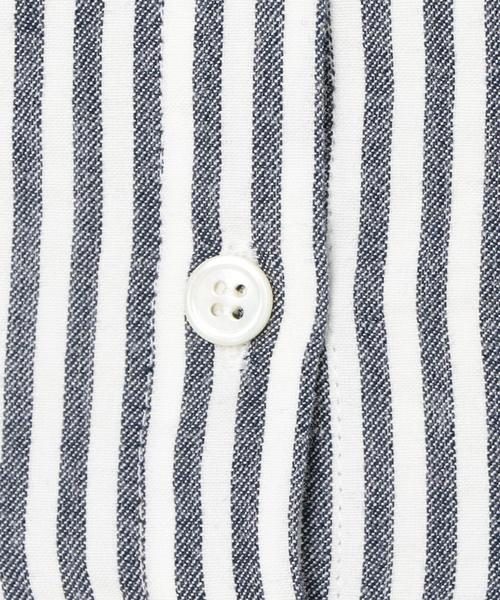 Another Edition(アナザーエディション)の「サッカーストライプブラウス/ AEMFC SUCKER ST BLUS(シャツ/ブラウス・レディース・ライトブルー/ネイビー・FREE)」の5枚目の写真