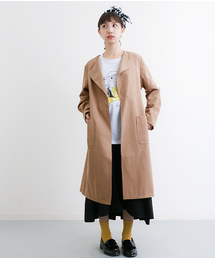 MERLOT | ウエストリボンノーカラーフレアコート501-6591TK(その他アウター)