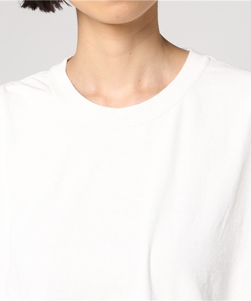 archives(アルシーヴ)の「ピグメントBIG T-shirts(Tシャツ/カットソー・レディース・マスタード/ブラック/オフホワイト・MEDIUM)」の4枚目の写真