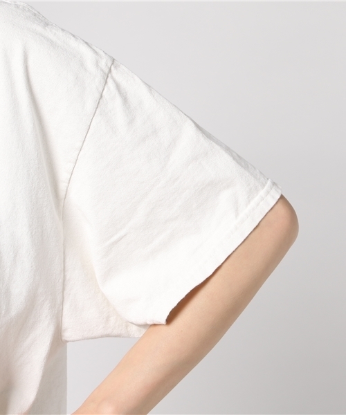 archives(アルシーヴ)の「ピグメントBIG T-shirts(Tシャツ/カットソー・レディース・マスタード/ブラック/オフホワイト・MEDIUM)」の5枚目の写真
