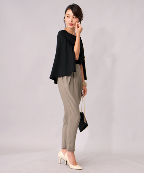 Bou Jeloud（ブージュルード）の「【セットアップ対応】サラサラスタイリッシュテーパードパンツ（その他パンツ・レディース・アイボリー/カーキ/チャコールグレー/ブルー・38/40/36）」の7枚目の写真