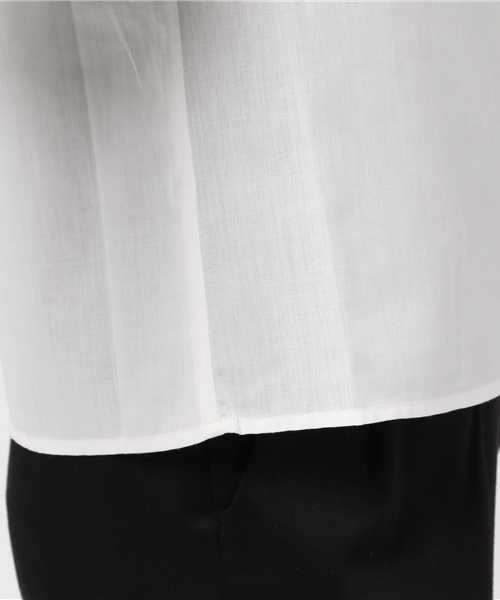 BLUEEAST（ブルーイースト）の「ボリュームギャザー袖ブラウス（シャツ/ブラウス・レディース・オフホワイト/オレンジ/ネイビー/ストライプ・MEDIUM）」の9枚目の写真