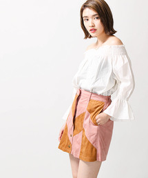 WEGO/フェイクスエードAラインミニスカート