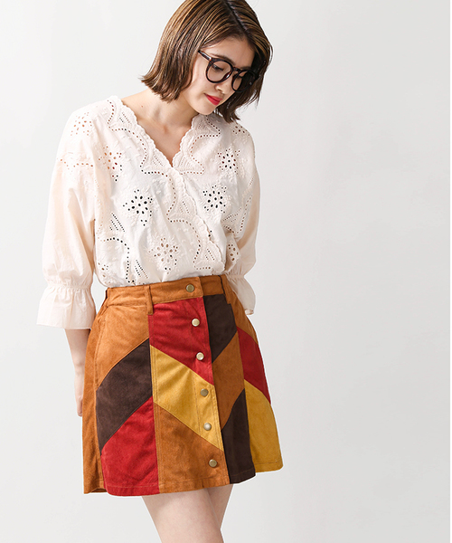 WEGO（ウィゴー）の「WEGO/フェイクスエードAラインミニスカート（スカート・レディース・ライトピンク/その他3/その他2/マスタード/キャメル/その他1/レッド/ダークブラウン・LARGE/MEDIUM）」の8枚目の写真