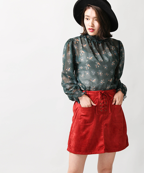 WEGO（ウィゴー）の「WEGO/フェイクスエードAラインミニスカート（スカート・レディース・ライトピンク/その他3/その他2/マスタード/キャメル/その他1/レッド/ダークブラウン・LARGE/MEDIUM）」の6枚目の写真