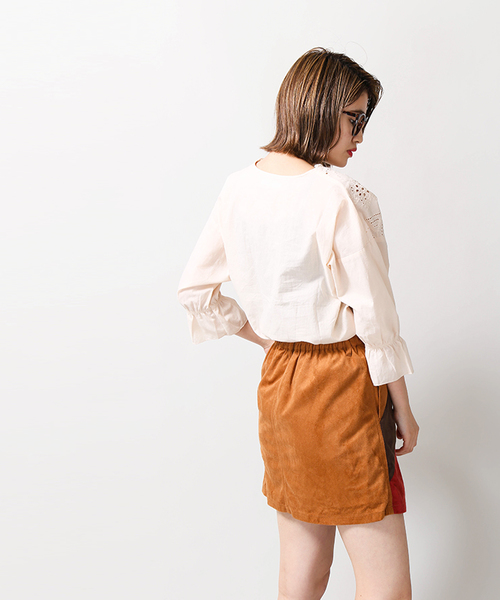 WEGO（ウィゴー）の「WEGO/フェイクスエードAラインミニスカート（スカート・レディース・ライトピンク/その他3/その他2/マスタード/キャメル/その他1/レッド/ダークブラウン・LARGE/MEDIUM）」の15枚目の写真