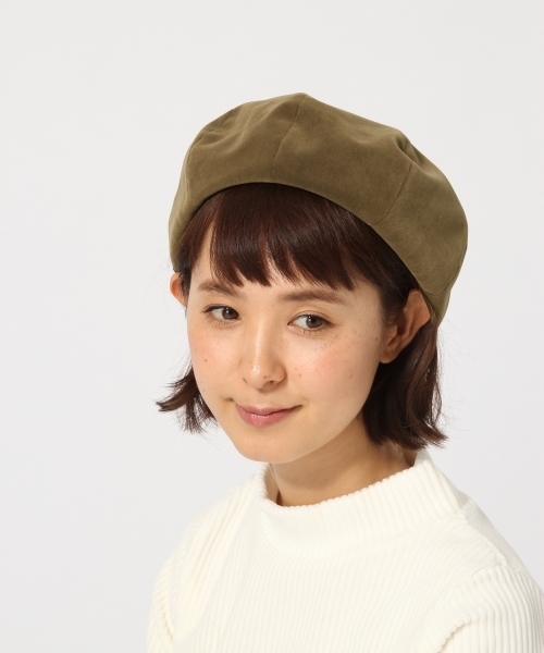 GLOBAL WORK(グローバルワーク)の「【抗菌・防臭】ベロアベレー/766948(ハンチング/ベレー帽・レディース・グレー/ブラック/ベージュ・FREE)」の3枚目の写真