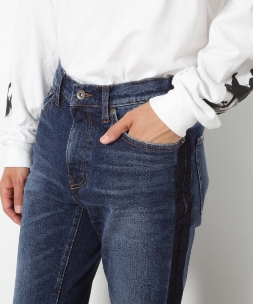 RAGEBLUE（レイジブルー）の「ラインデニムパンツ/772174（デニムパンツ・メンズ・ブルー・LARGE/MEDIUM/SMALL/X-LARGE）」の6枚目の写真
