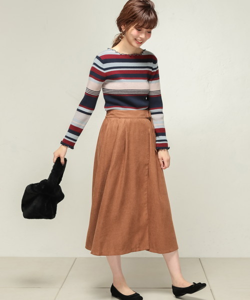 natural couture(ナチュラルクチュール)の「PPメローフリルニット(ニット/セーター・レディース・ブラック/ネイビー/グリーン/アイボリー/マスタード/ピンク系その他・FREE)」の19枚目の写真