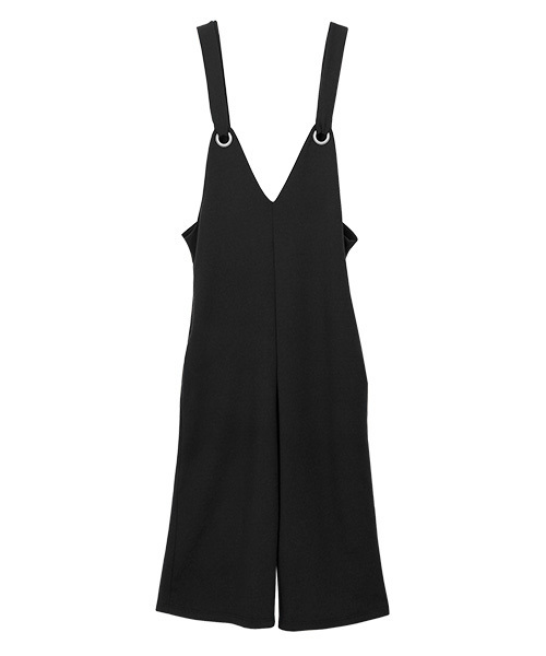 Pierrot（ピエロ）の「カットジョーゼット素材 オールインワン（サロペット/オーバーオール・レディース・ブラック/ネイビー・M/L）」の2枚目の写真