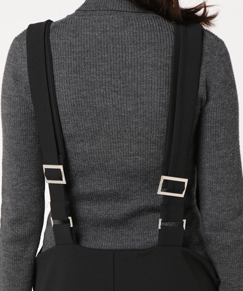 Pierrot（ピエロ）の「カットジョーゼット素材 オールインワン（サロペット/オーバーオール・レディース・ブラック/ネイビー・M/L）」の6枚目の写真