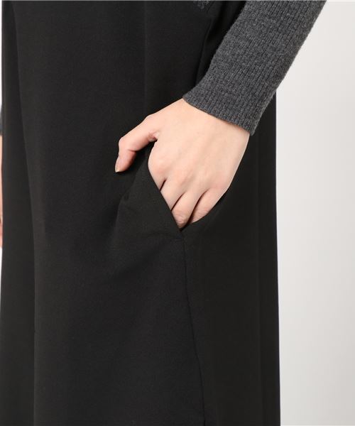 Pierrot（ピエロ）の「カットジョーゼット素材 オールインワン（サロペット/オーバーオール・レディース・ブラック/ネイビー・M/L）」の7枚目の写真