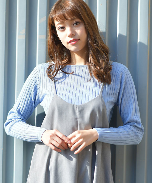 rps（アールピーエス）の「ワイドリブボートネック長袖ニットプルオーバー（ニット/セーター・レディース・オフホワイト/ブラック/杢グレー/ベージュ系その他/ミント/ブルー/ネイビー/イエロー/ピンク/レッド・M/L）」の7枚目の写真