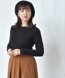 rps | ワイドリブボートネック長袖ニットプルオーバー(ニット/セーター)
