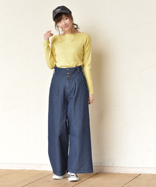 rps（アールピーエス）の「ワイドリブボートネック長袖ニットプルオーバー（ニット/セーター・レディース・オフホワイト/ブラック/杢グレー/ベージュ系その他/ミント/ブルー/ネイビー/イエロー/ピンク/レッド・M/L）」の11枚目の写真