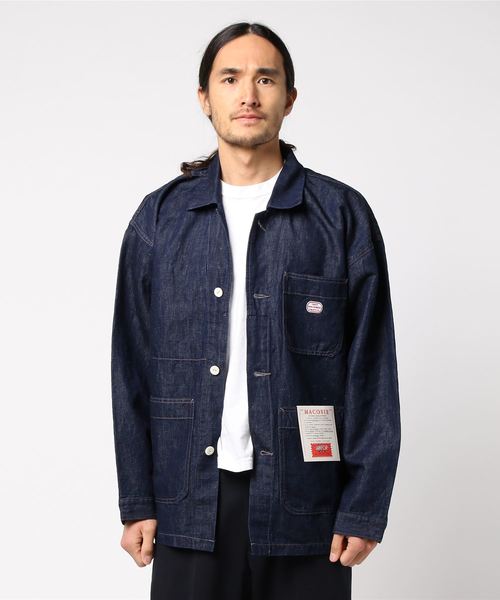 MACOBER(マコバ)の「【Begin Market 3月掲載】MACOBER/マコバーインディゴ クラシックアトリエジャケット(カバーオール・メンズ・インディゴブルー・LARGE/MEDIUM/SMALL)」の5枚目の写真