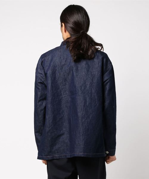 MACOBER(マコバ)の「【Begin Market 3月掲載】MACOBER/マコバーインディゴ クラシックアトリエジャケット(カバーオール・メンズ・インディゴブルー・LARGE/MEDIUM/SMALL)」の4枚目の写真