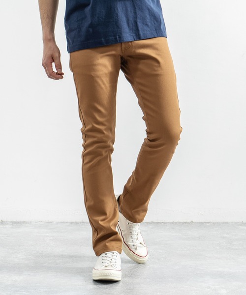 Rocky Monroe（ロッキーモンロー）の「ストレッチスキニーパンツ カツラギ  テーパードパンツ（チノパンツ・メンズ・ブラック/ベージュ/ブラウン/チャコール/ネイビー/ホワイト/モカ/オリーブ/ワイン・XL/L/M/S）」の4枚目の写真