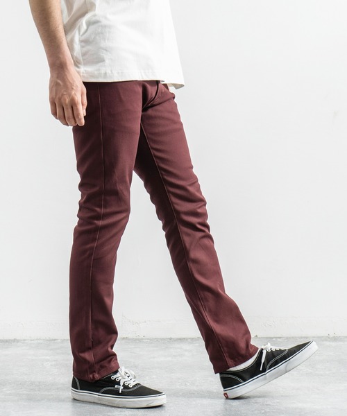 Rocky Monroe（ロッキーモンロー）の「ストレッチスキニーパンツ カツラギ  テーパードパンツ（チノパンツ・メンズ・ブラック/ベージュ/ブラウン/チャコール/ネイビー/ホワイト/モカ/オリーブ/ワイン・XL/L/M/S）」の9枚目の写真