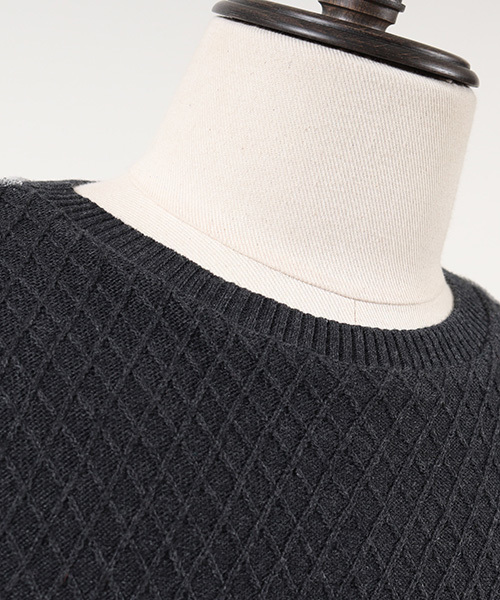 CAMBIO（カンビオ）の「mt4808-Melange Pile×Knit Short Sleeve Pullover　プルオーバー（Tシャツ/カットソー・メンズ・ピンク系その他/ブラック/テラコッタ/エメラルド・M/S/L）」の10枚目の写真