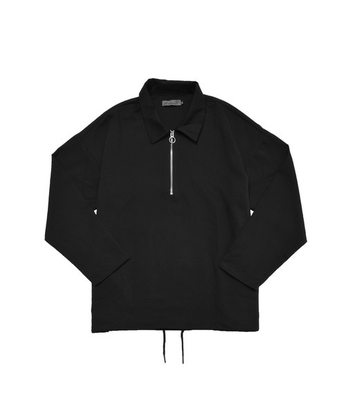 MinoriTY（マイノリティ）の「ＴＲハーフZIPシャツ ビッグシルエット アノラック（シャツ/ブラウス・メンズ・ブラック/ベージュ/ネイビー/グレー/ワイン・M/L）」の11枚目の写真