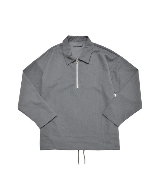 MinoriTY（マイノリティ）の「ＴＲハーフZIPシャツ ビッグシルエット アノラック（シャツ/ブラウス・メンズ・ブラック/ベージュ/ネイビー/グレー/ワイン・M/L）」の9枚目の写真