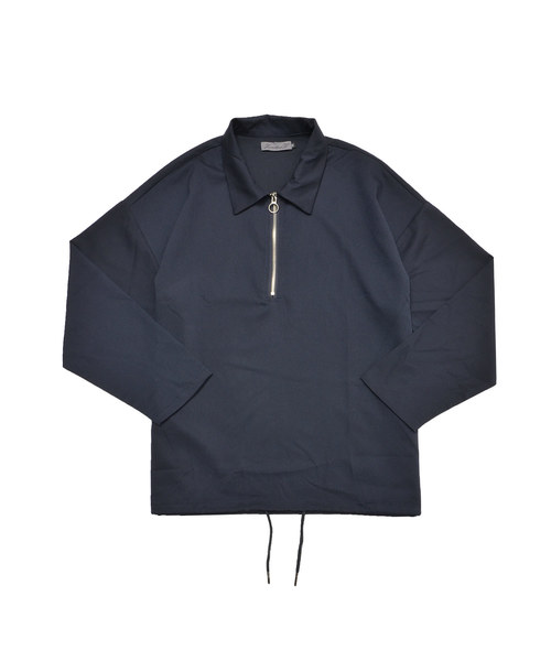 MinoriTY（マイノリティ）の「ＴＲハーフZIPシャツ ビッグシルエット アノラック（シャツ/ブラウス・メンズ・ブラック/ベージュ/ネイビー/グレー/ワイン・M/L）」の16枚目の写真