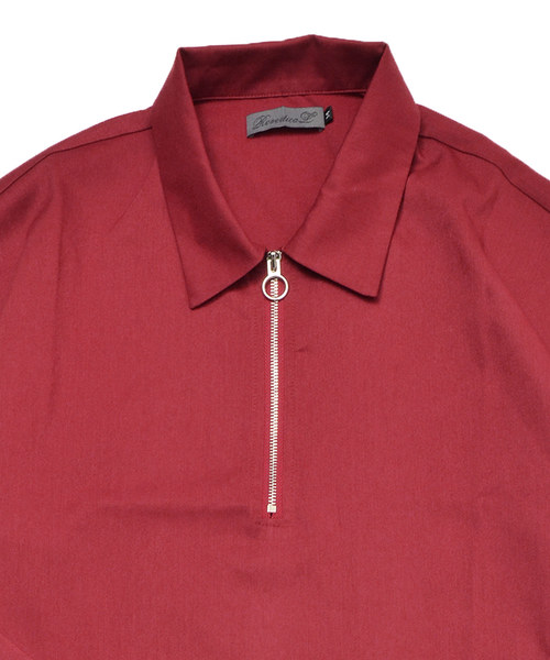 MinoriTY（マイノリティ）の「ＴＲハーフZIPシャツ ビッグシルエット アノラック（シャツ/ブラウス・メンズ・ブラック/ベージュ/ネイビー/グレー/ワイン・M/L）」の18枚目の写真