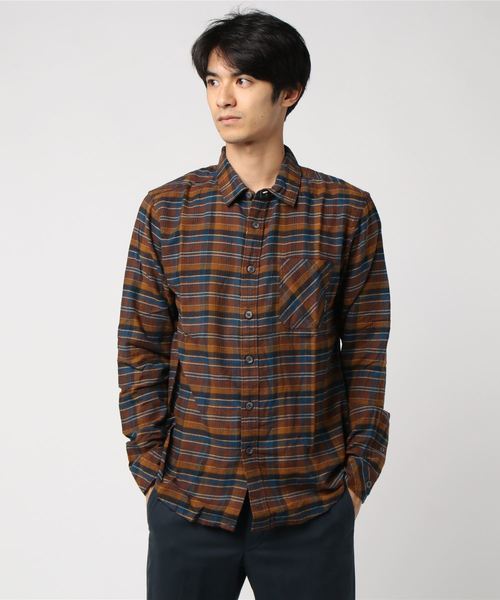 BILLABONG(ビラボン)の「【直営店限定】BILLABONG メンズ FREEMONT FLANNEL 長袖シャツ(シャツ/ブラウス・メンズ・ダークブラウン/ブラウン/グリーン・SMALL/MEDIUM/LARGE)」の2枚目の写真