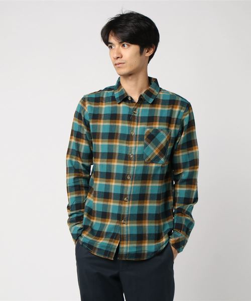 BILLABONG(ビラボン)の「【直営店限定】BILLABONG メンズ FREEMONT FLANNEL 長袖シャツ(シャツ/ブラウス・メンズ・ダークブラウン/ブラウン/グリーン・SMALL/MEDIUM/LARGE)」の3枚目の写真