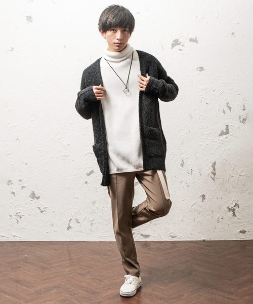 MinoriTY（マイノリティ）の「3Ｇブークレヤーンコーディガン（カーディガン/ボレロ・メンズ・ブラック/ネイビー/ブラウン/グレー・M/L）」の14枚目の写真