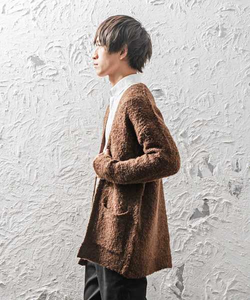 MinoriTY（マイノリティ）の「3Ｇブークレヤーンコーディガン（カーディガン/ボレロ・メンズ・ブラック/ネイビー/ブラウン/グレー・M/L）」の18枚目の写真