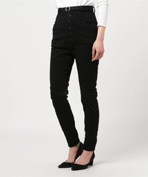 HYSTERIC GLAMOUR | ストレッチデニム ベルト付ハイウエストスリムパンツ(デニムパンツ)