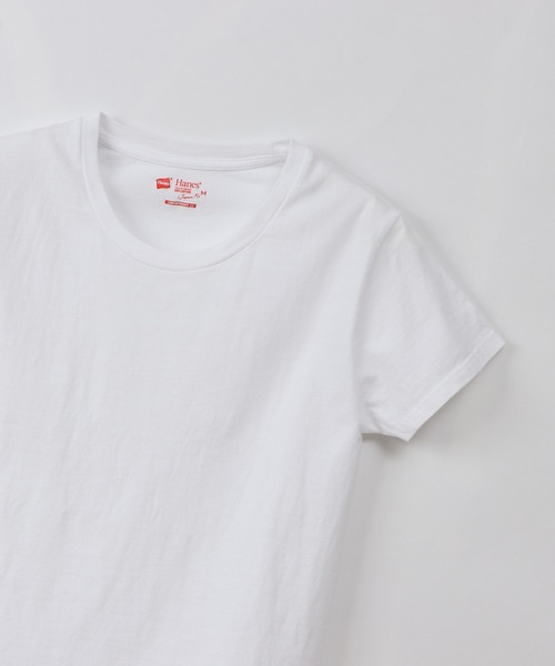 HANES(ヘインズ)の「【Hanes/ヘインズ】レディース ジャパンフィットフォーハー【2枚組】クルーネックTシャツ 5.3oz(Tシャツ/カットソー・レディース・ホワイト・MEDIUM/LARGE)」の3枚目の写真