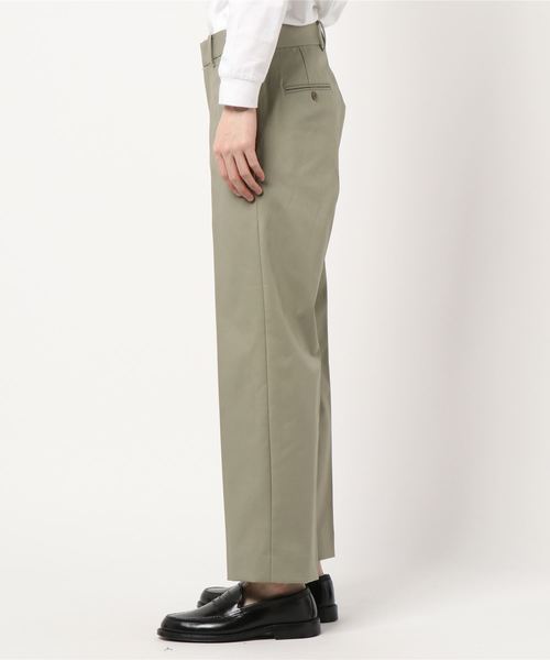 ADAM ET ROPE'（アダムエロペ）の「ダブルクロス ストレートスラックス（スラックス・メンズ・ブラック/モスグリーン・M/L）」の4枚目の写真