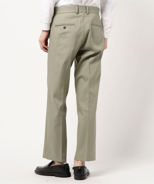 ADAM ET ROPE'（アダムエロペ）の「ダブルクロス ストレートスラックス（スラックス・メンズ・ブラック/モスグリーン・M/L）」の3枚目の写真