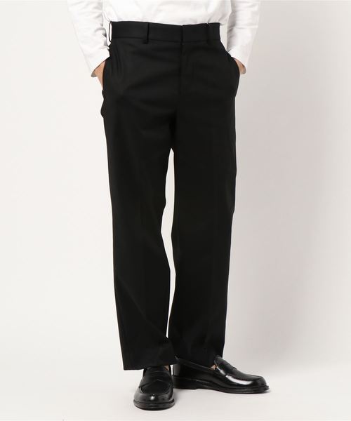 ADAM ET ROPE'（アダムエロペ）の「ダブルクロス ストレートスラックス（スラックス・メンズ・ブラック/モスグリーン・M/L）」の8枚目の写真