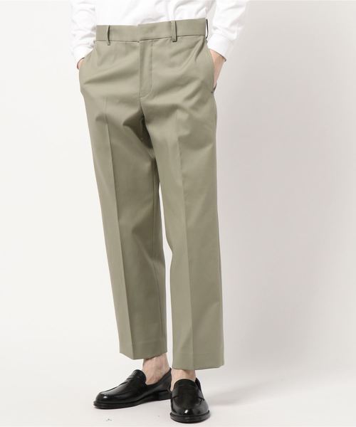 ADAM ET ROPE'（アダムエロペ）の「ダブルクロス ストレートスラックス（スラックス・メンズ・ブラック/モスグリーン・M/L）」の6枚目の写真