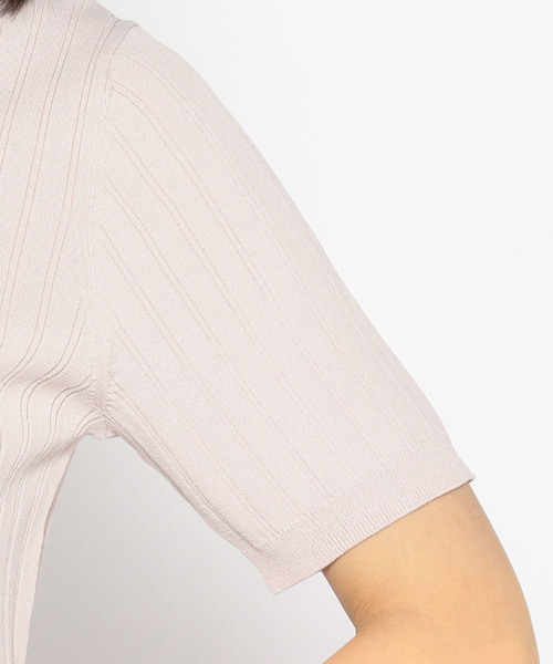 A/C DESIGN BY ALPHA CUBIC（エーシーデザインバイアルファキュービック）の「Vネックリブニット（ニット/セーター・レディース・サックスブルー/ピンク/オフホワイト/ネイビー・M size/L size）」の14枚目の写真