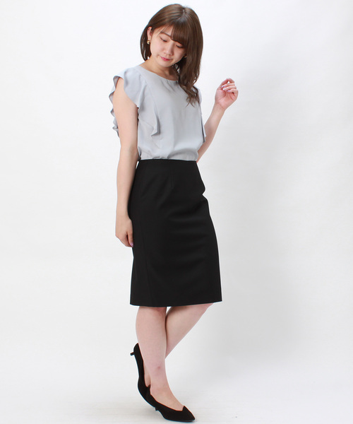 TRUDEA(トルディア)の「とろみ合繊フリルスリーブ(シャツ/ブラウス・レディース・ホワイト/ライトグレー/ベージュ/ミント/サックスブルー/ピンク・MEDIUM/LARGE)」の15枚目の写真