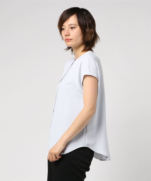 A/C DESIGN BY ALPHA CUBIC（エーシーデザインバイアルファキュービック）の「◇カタログ掲載◇フレンチブラウス（シャツ/ブラウス・レディース・ライトグレー/オフホワイト/ブラック・9号/13号/11号）」の4枚目の写真