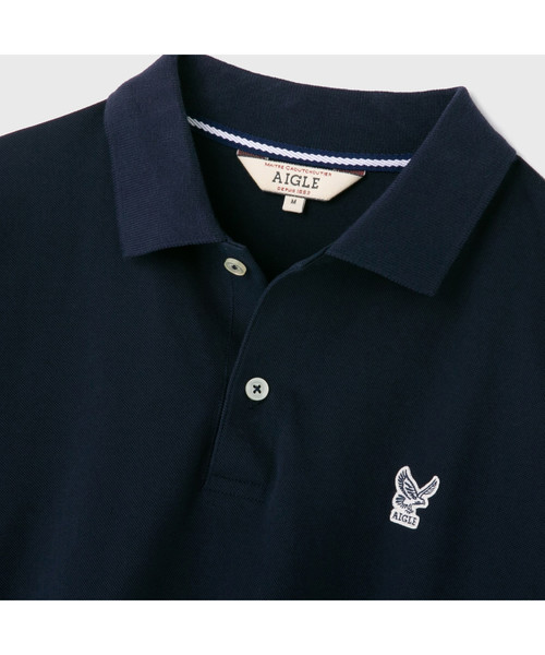 AIGLE（エーグル）の「DFTイーグルピケポロ（ポロシャツ・メンズ・ダークネイビー/ヘザーグレー/ホワイト/レッド/グリーン・LARGE/MEDIUM/X-LARGE/XX-LARGE/SMALL）」の8枚目の写真